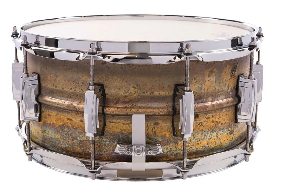 Ludwig Raw Brass Phonic Snare Drum 6.5 x14 Raw Brass Shell Imperial Lugs - Image 3