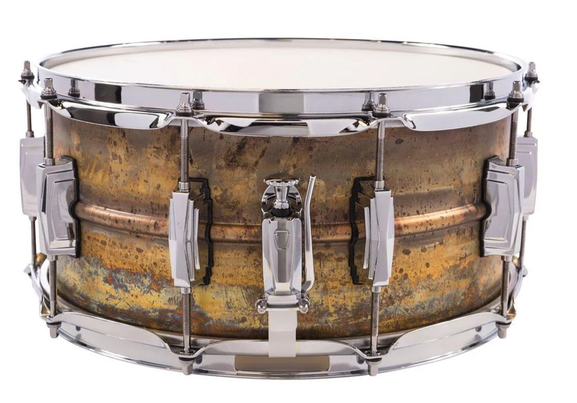 Ludwig Raw Brass Phonic Snare Drum 6.5 x14 Raw Brass Shell Imperial Lugs - Image 4