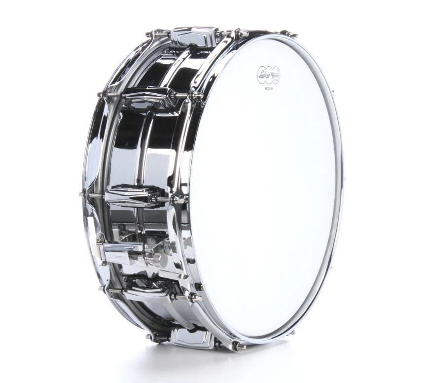 Ludwig Supraphonic Chrome Snare Drum - 5X14 Smooth Shell, Imperial Lugs - Image 4