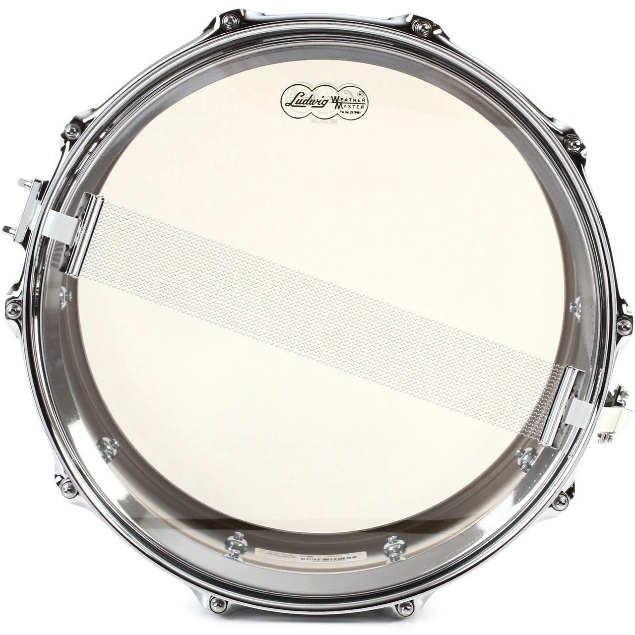 Ludwig Supraphonic Chrome Snare Drum 6.5x14 Hammered Shell with Tube Lugs - Image 4