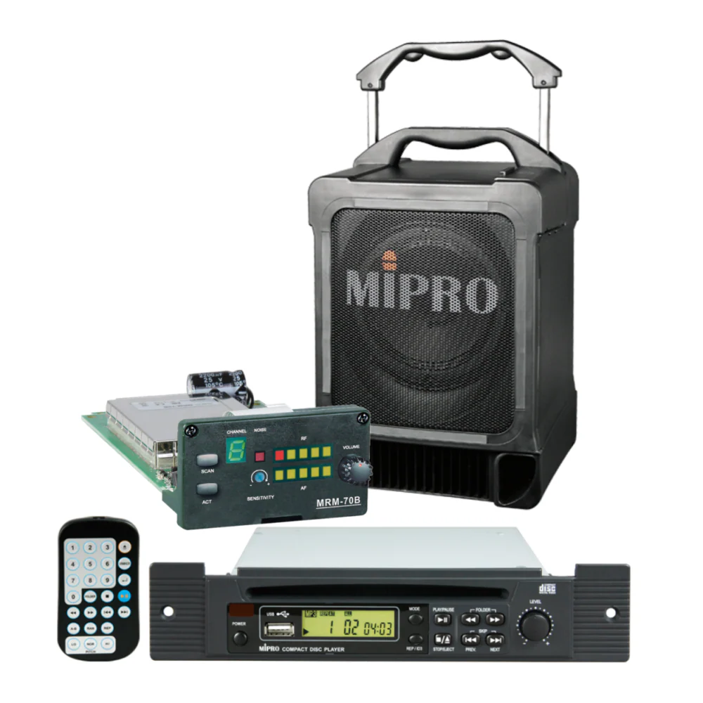 MA707 Portable PA System with MRM70B-5  Receiver and CDM2P CD Player - Image 6