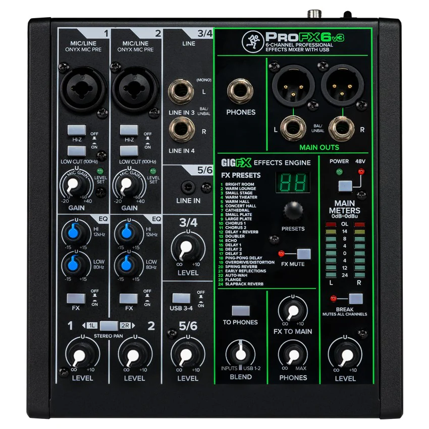 Mackie Performer Bundle with 6-Channel Mixer, 2x Microphones and Headphones - Image 7