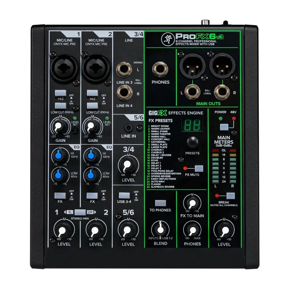 Mackie ProFX6 V3 6-Channel Professional Effects Mixer with USB - Image 6