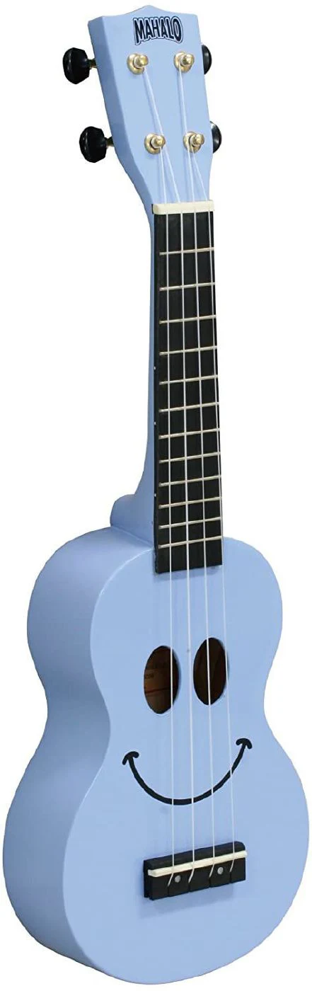 Mahalo Art Series Smiley Face Ukulele - Light Blue - Image 2
