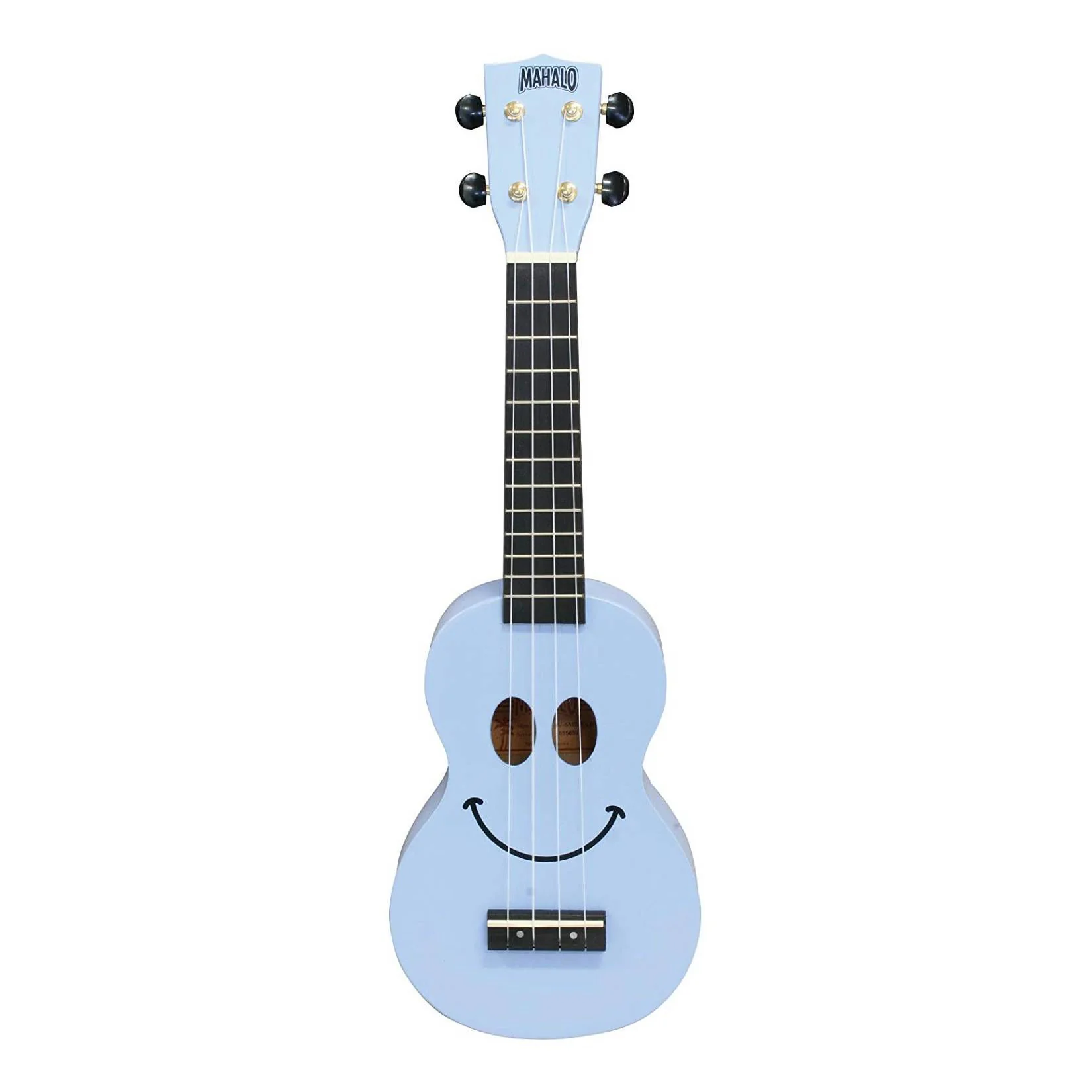 Mahalo Art Series Smiley Face Ukulele - Light Blue - Image 4