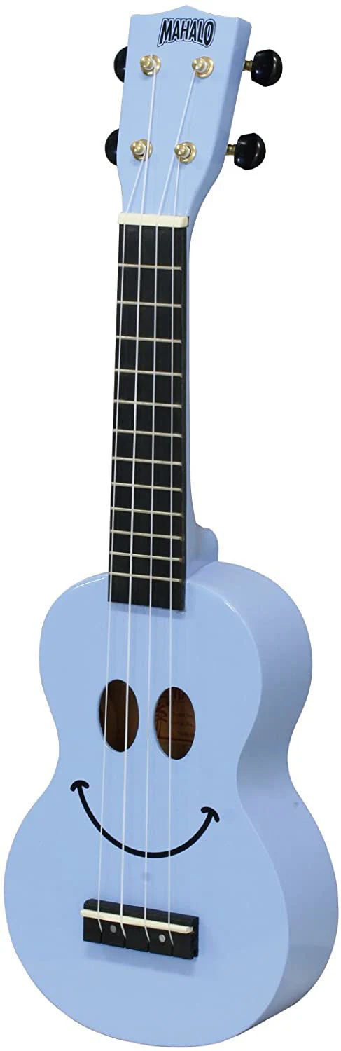 Mahalo Art Series Smiley Face Ukulele - Light Blue - Image 6
