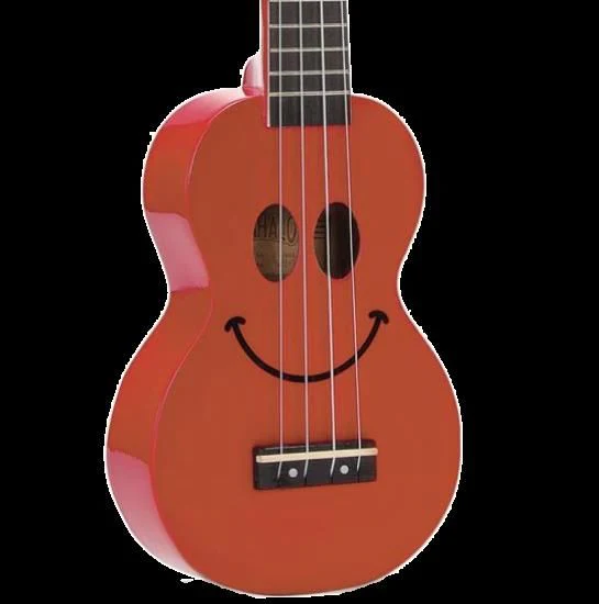 Mahalo Art Series Smiley Face Ukulele - Red - Image 2