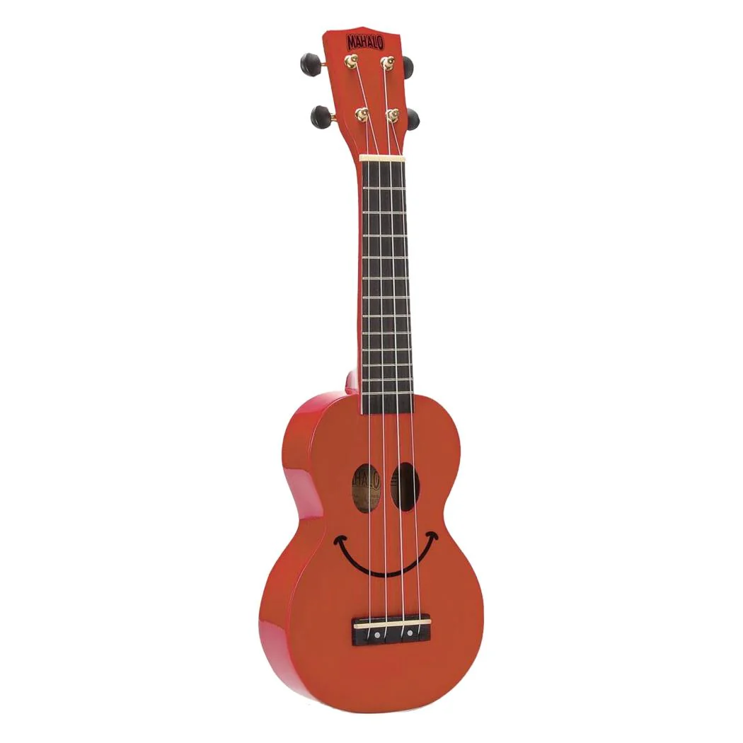 Mahalo Art Series Smiley Face Ukulele - Red - Image 6