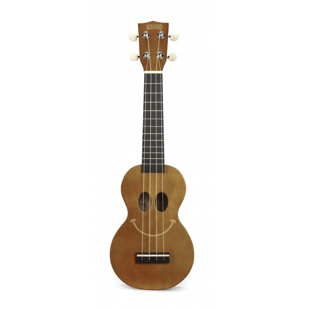 Mahalo Art Series Smiley Face Ukulele - Transparent Brown - Image 6