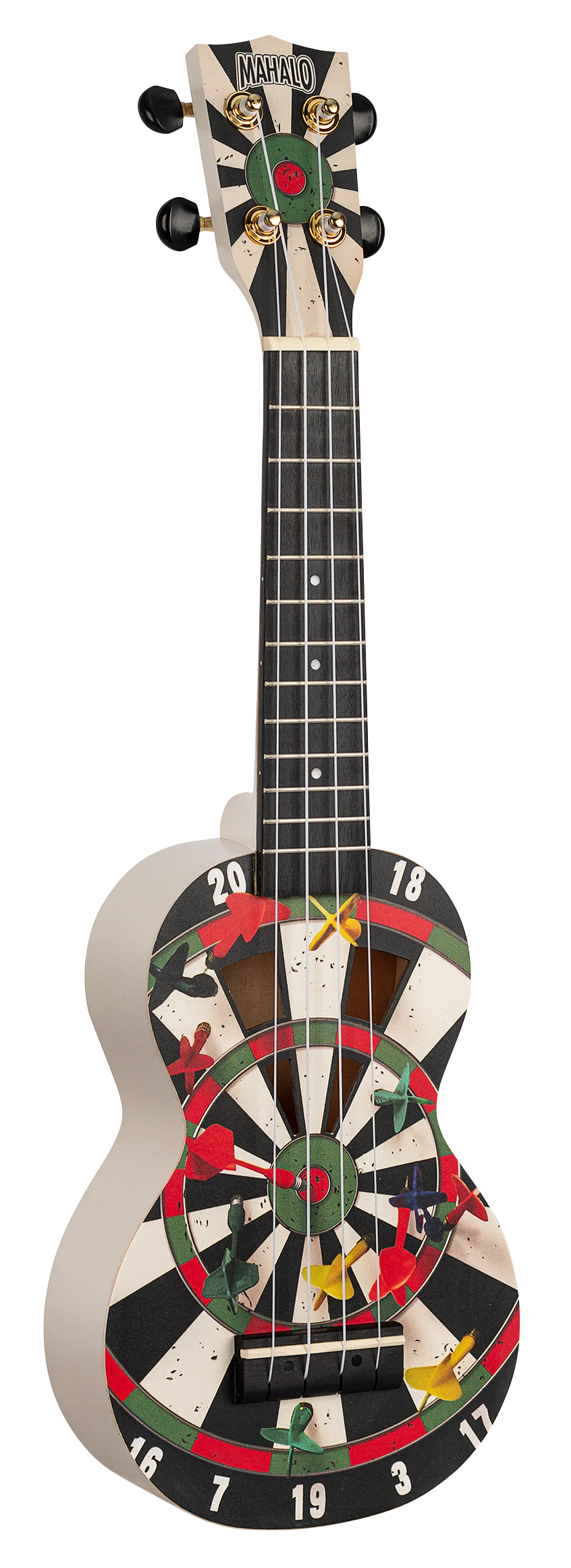 Mahalo Art Series Soprano Darts Ukulele - White Matt - Image 2