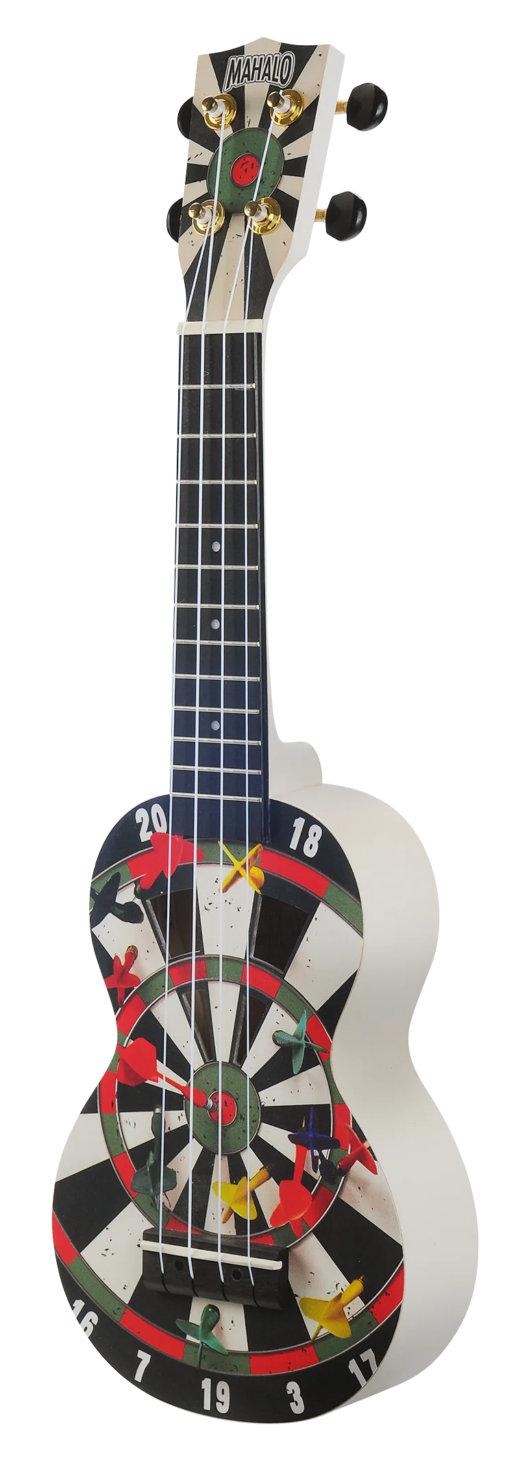 Mahalo Art Series Soprano Darts Ukulele - White Matt - Image 3