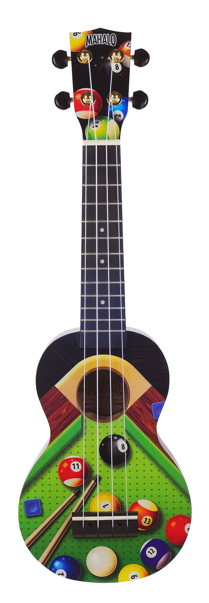 Mahalo Art Series Soprano Pool Ukulele - Black Matt