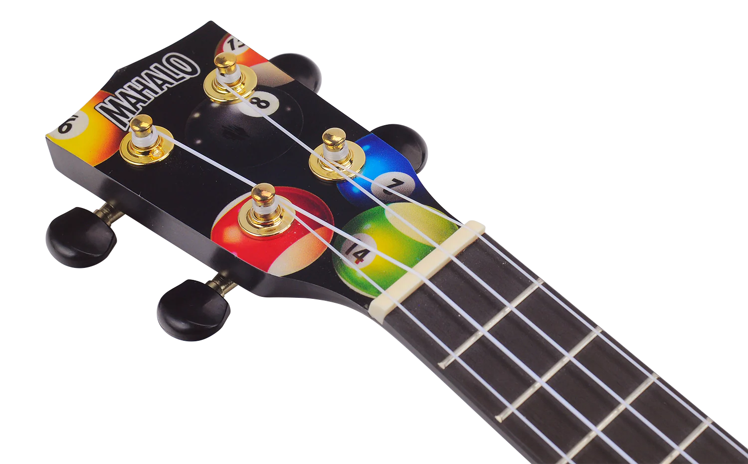 Mahalo Art Series Soprano Pool Ukulele - Black Matt - Image 10
