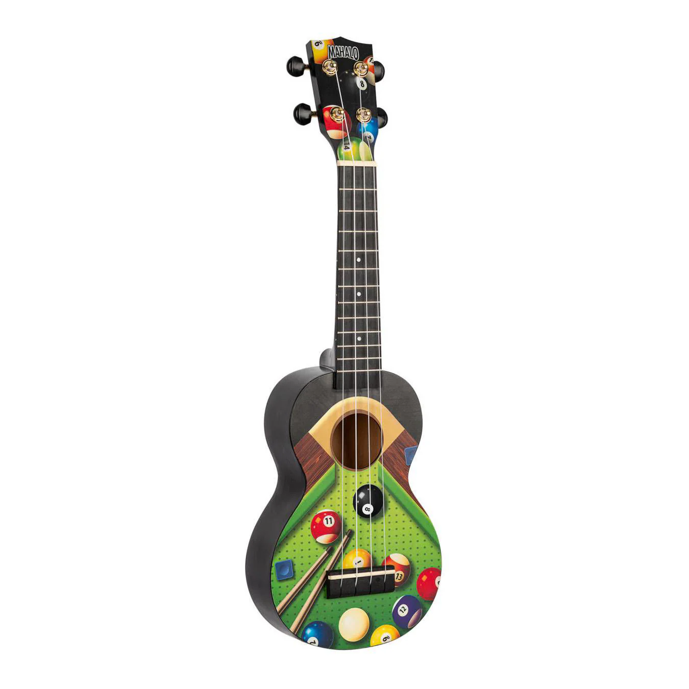 Mahalo Art Series Soprano Pool Ukulele - Black Matt - Image 11