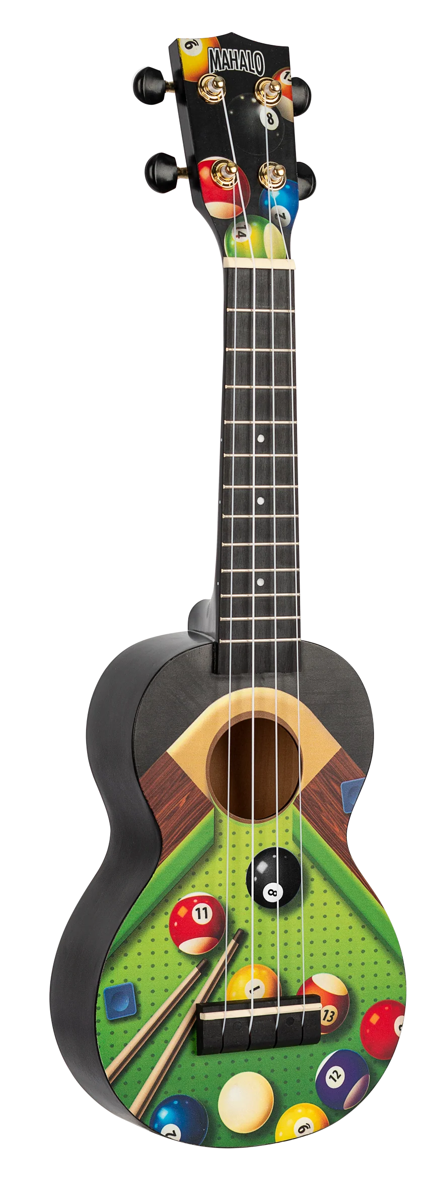 Mahalo Art Series Soprano Pool Ukulele - Black Matt - Image 2