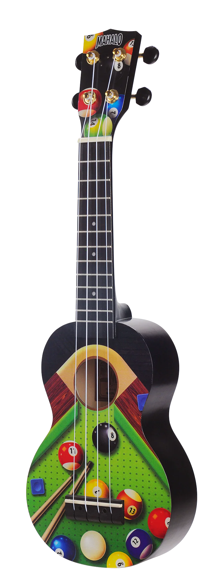 Mahalo Art Series Soprano Pool Ukulele - Black Matt - Image 3