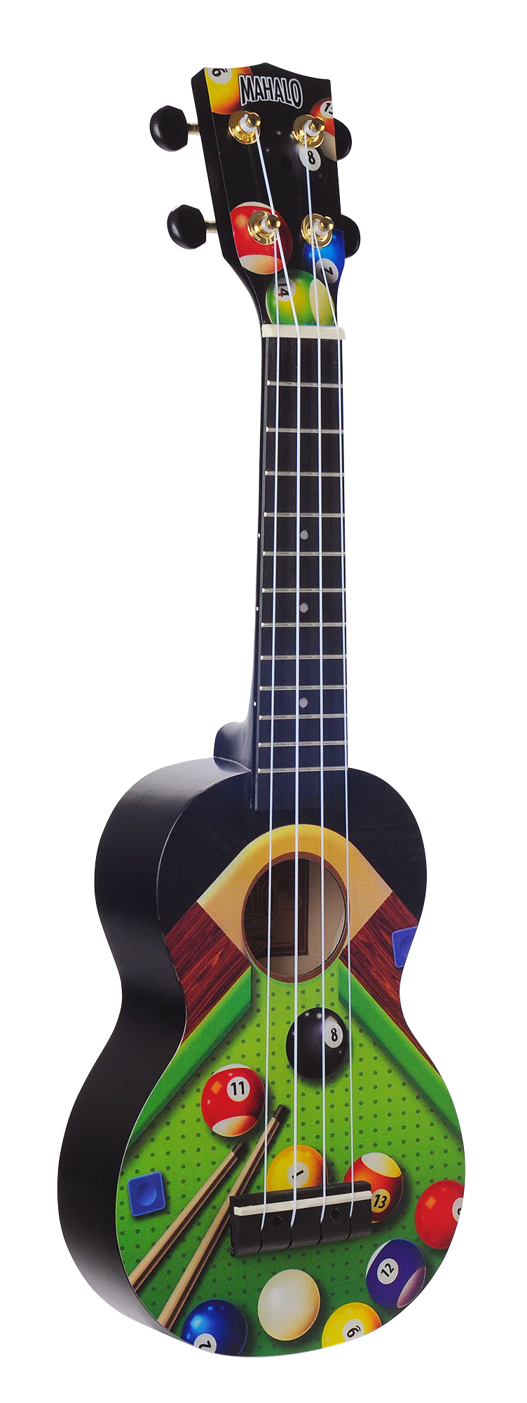 Mahalo Art Series Soprano Pool Ukulele - Black Matt - Image 4