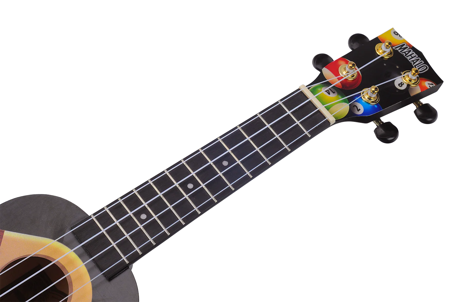 Mahalo Art Series Soprano Pool Ukulele - Black Matt - Image 7