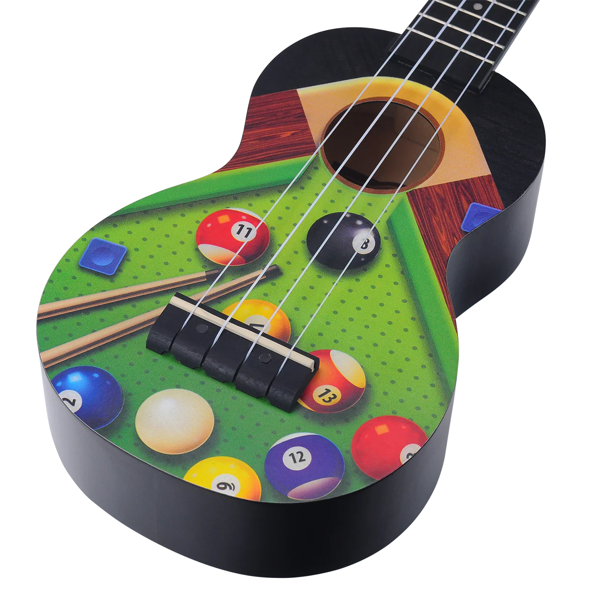Mahalo Art Series Soprano Pool Ukulele - Black Matt - Image 8