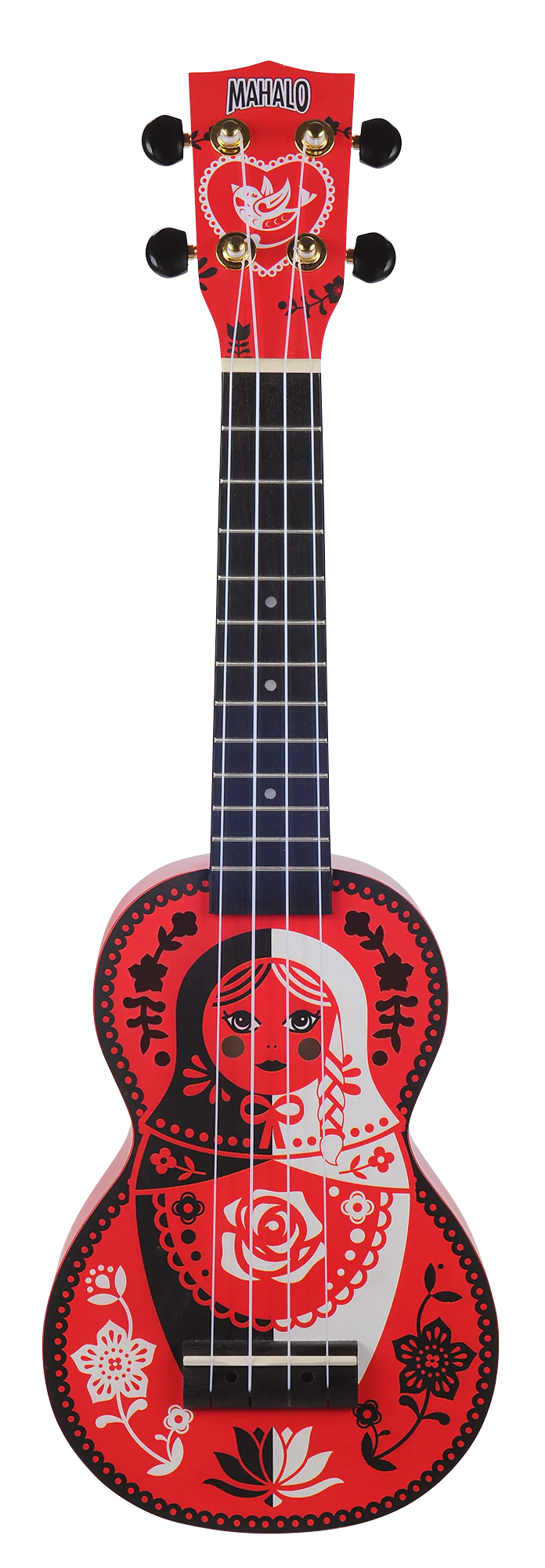 Mahalo Art Series Soprano Russian Doll Ukulele - Red Matt