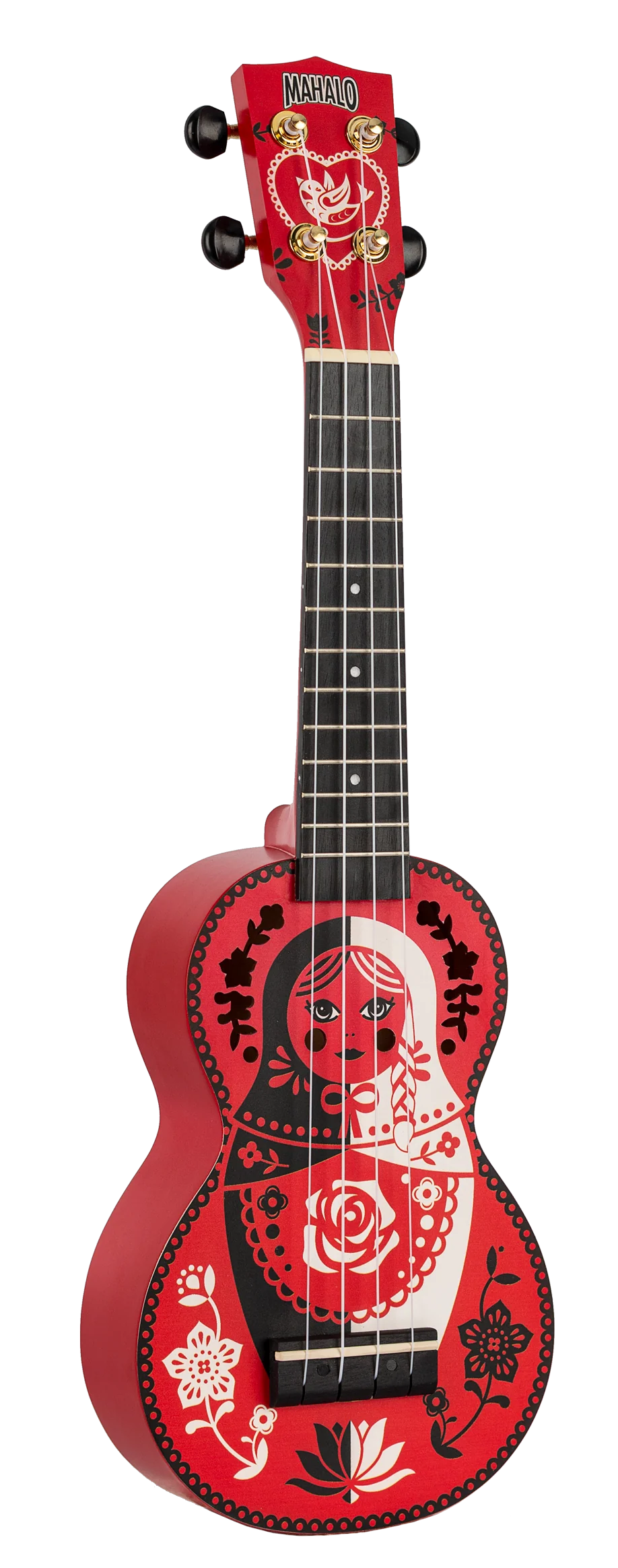 Mahalo Art Series Soprano Russian Doll Ukulele - Red Matt - Image 2