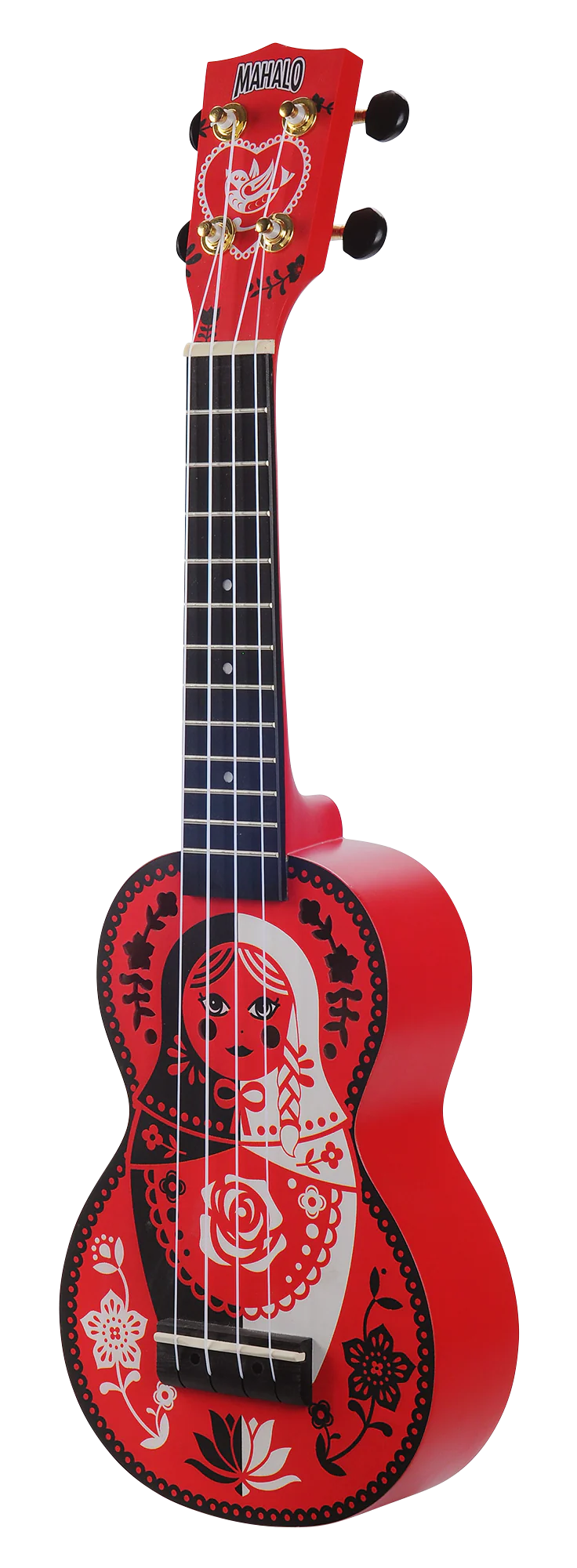 Mahalo Art Series Soprano Russian Doll Ukulele - Red Matt - Image 3