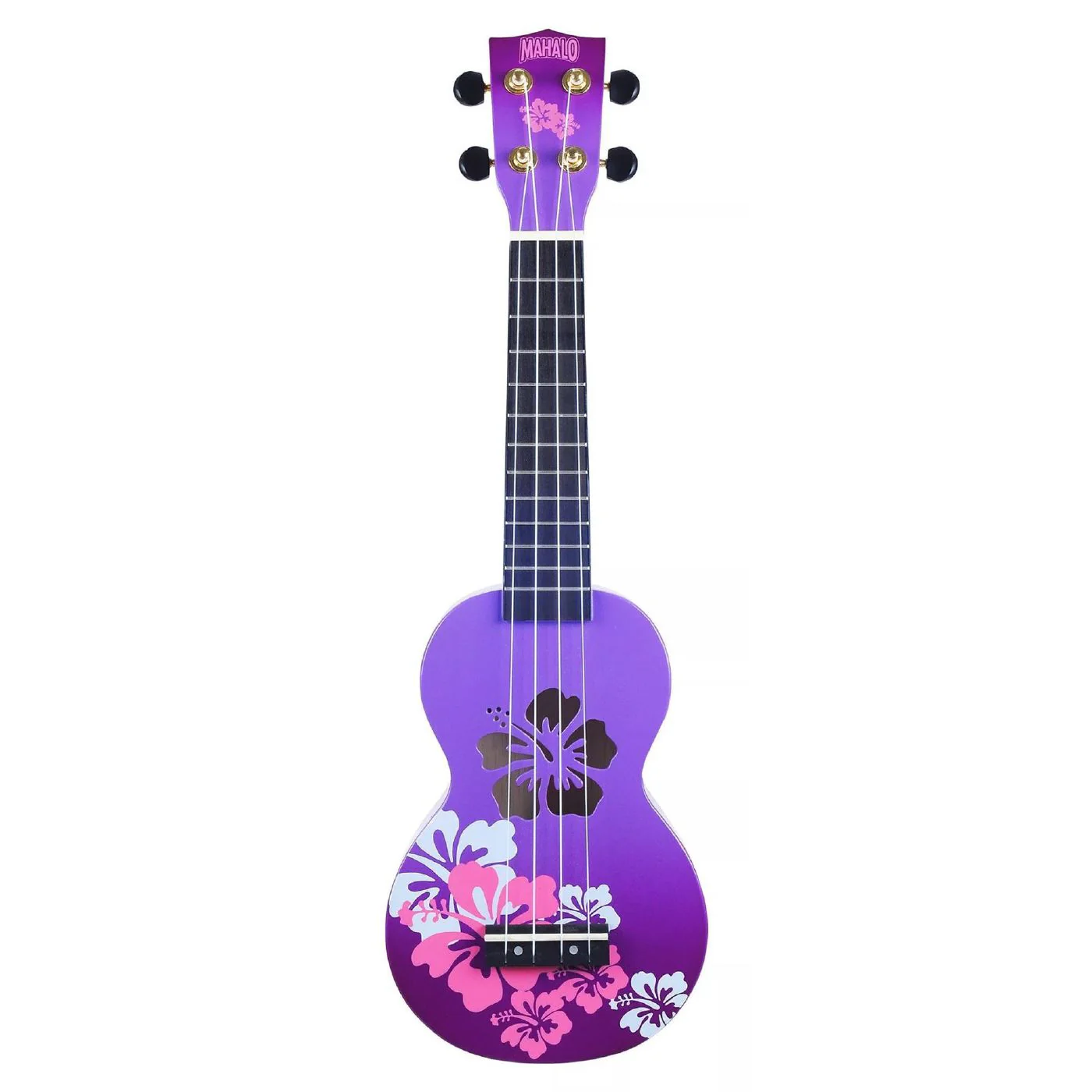 Mahalo Designer Hibiscus Ukulele Purple Burst - Image 11