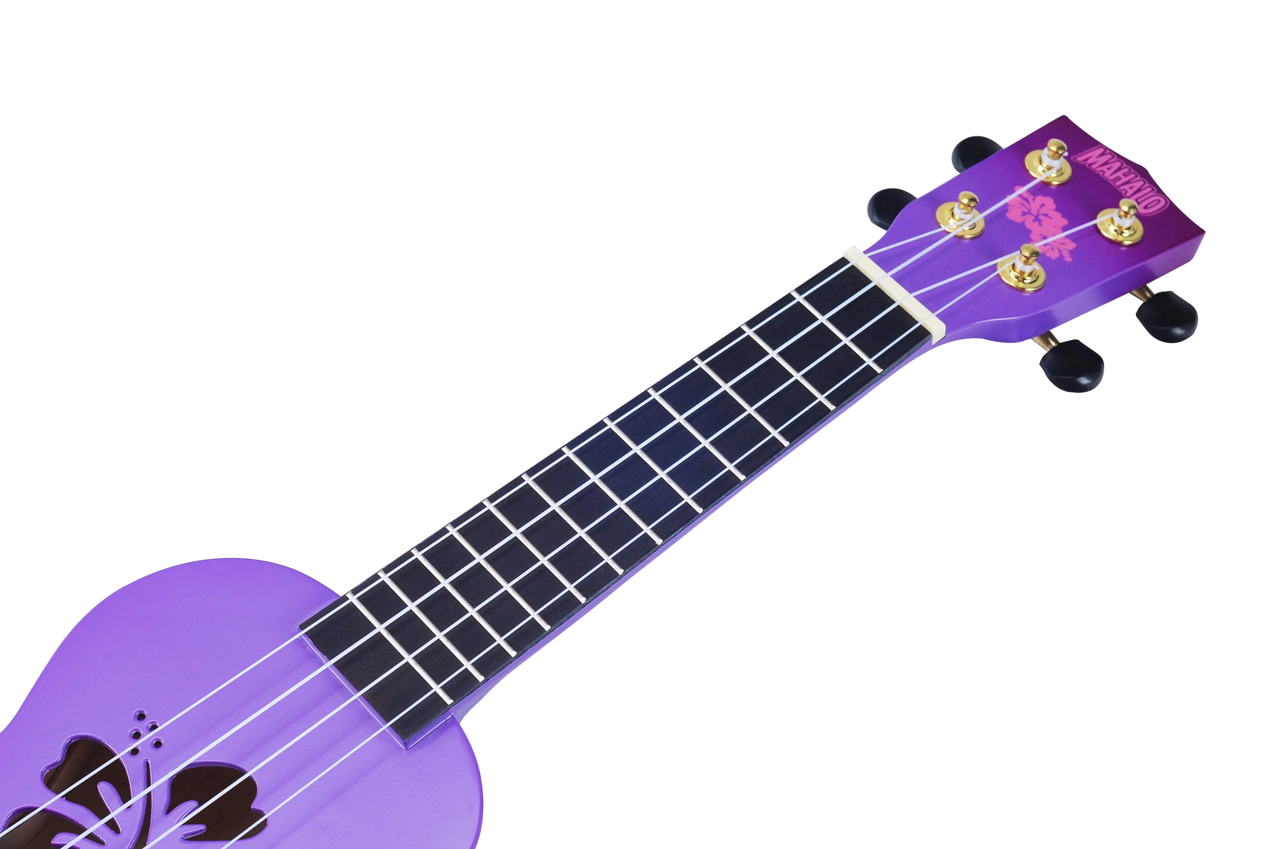 Mahalo Designer Hibiscus Ukulele Purple Burst - Image 6