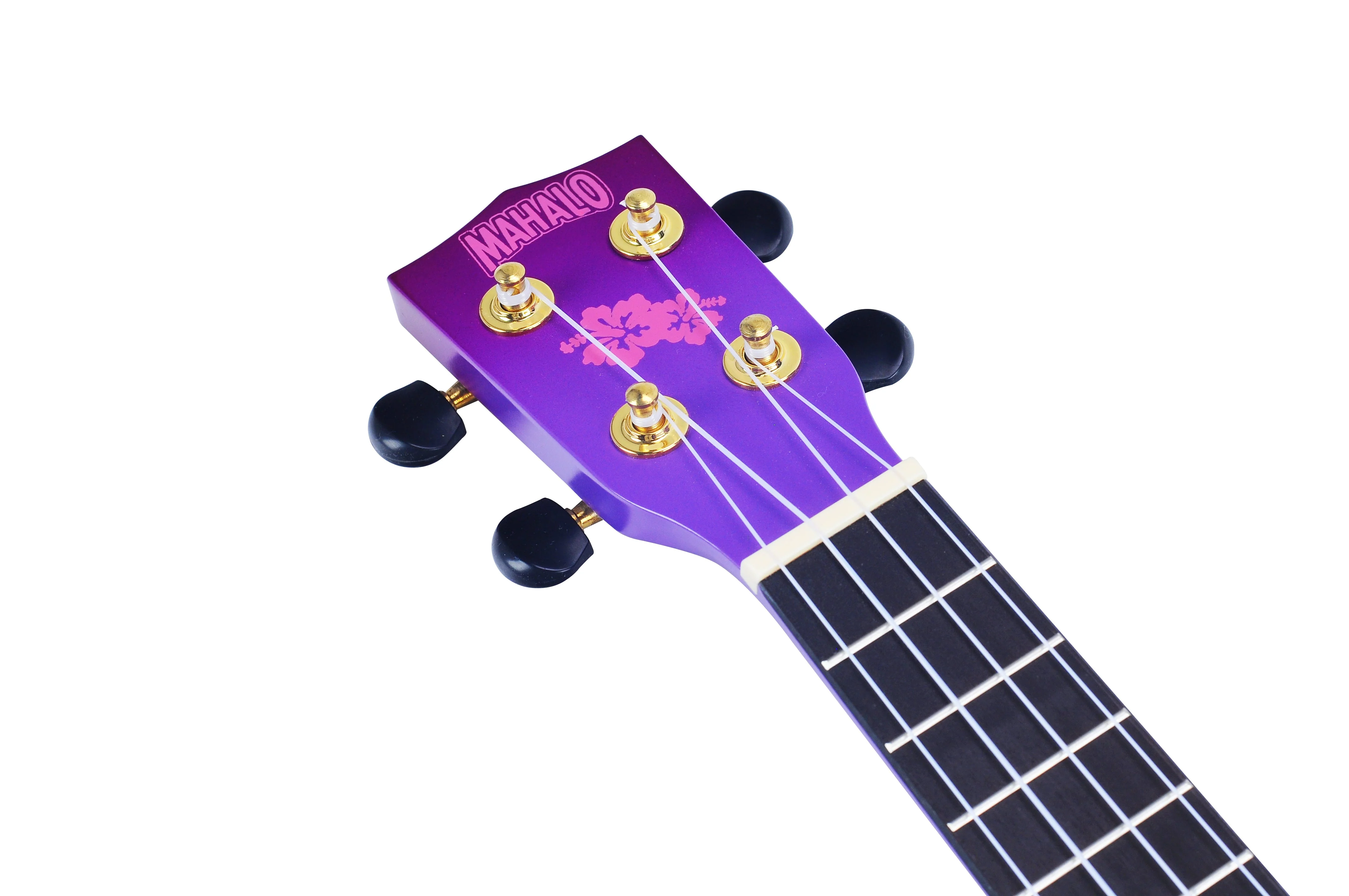 Mahalo Designer Hibiscus Ukulele Purple Burst - Image 9
