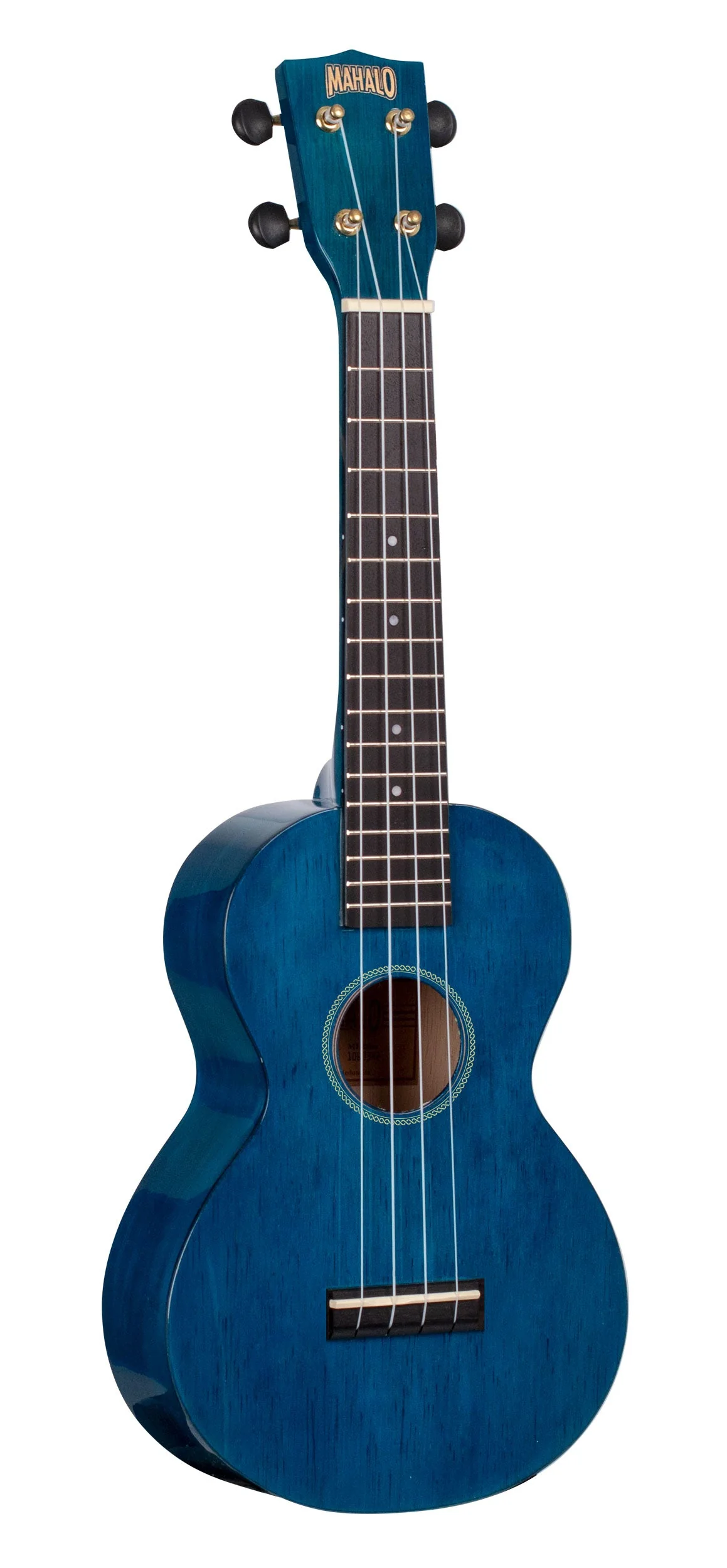 Mahalo Hano Series Concert Ukulele - Transparent Blue - Image 2