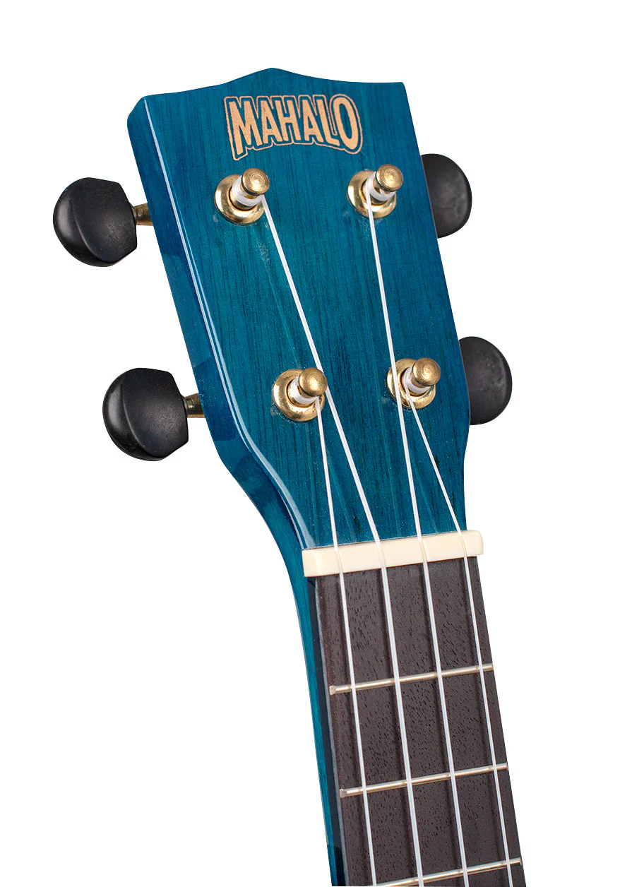 Mahalo Hano Series Concert Ukulele - Transparent Blue - Image 7