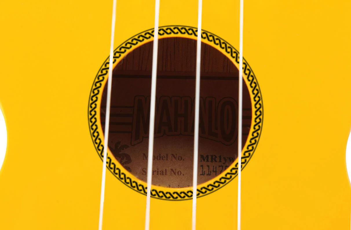Mahalo M1 Rainbow Series Soprano Ukulele - Yellow - Image 8