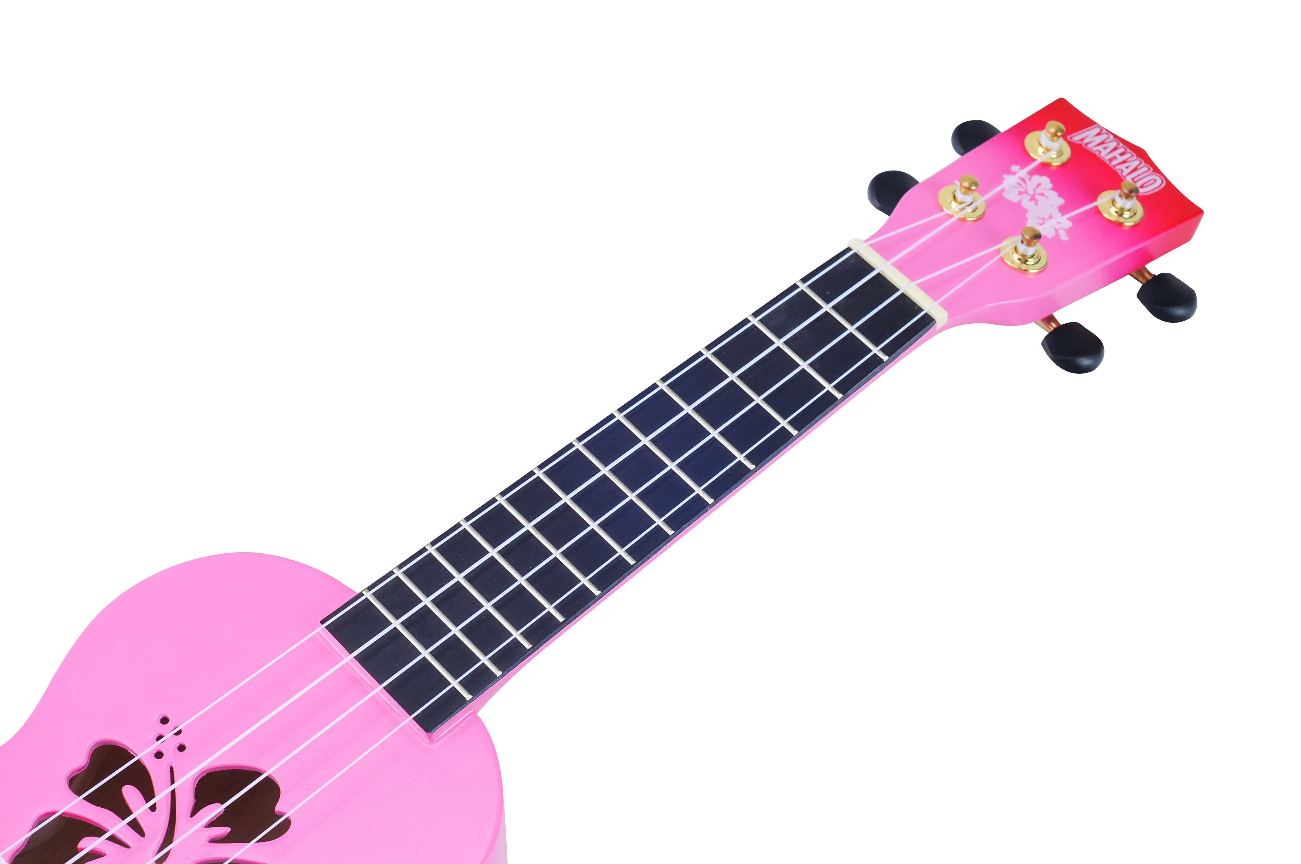 Mahalo MD1HBRDB Designer Hibiscus Soprano Ukulele in Pink Burst - Image 6