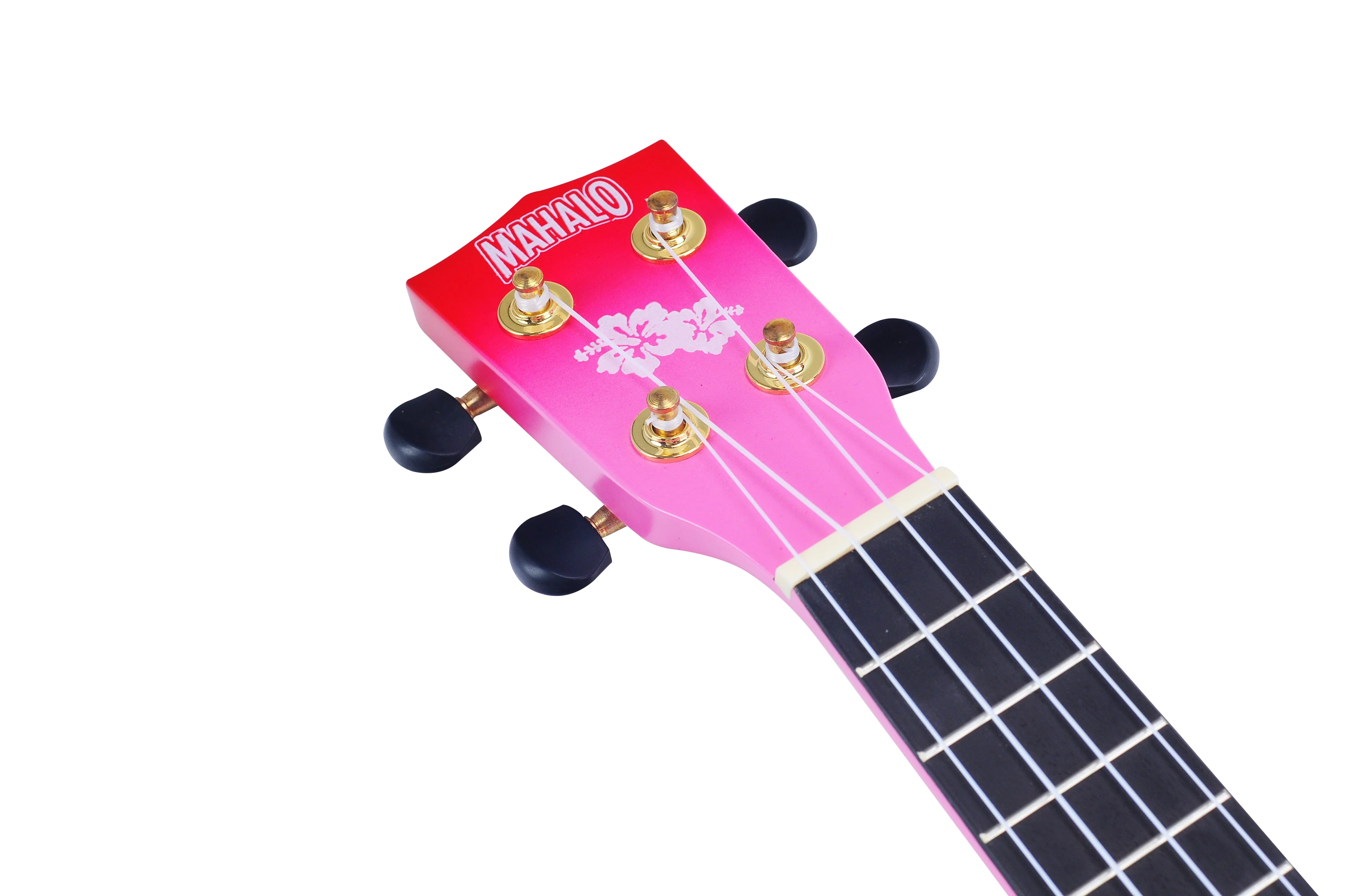 Mahalo MD1HBRDB Designer Hibiscus Soprano Ukulele in Pink Burst - Image 9