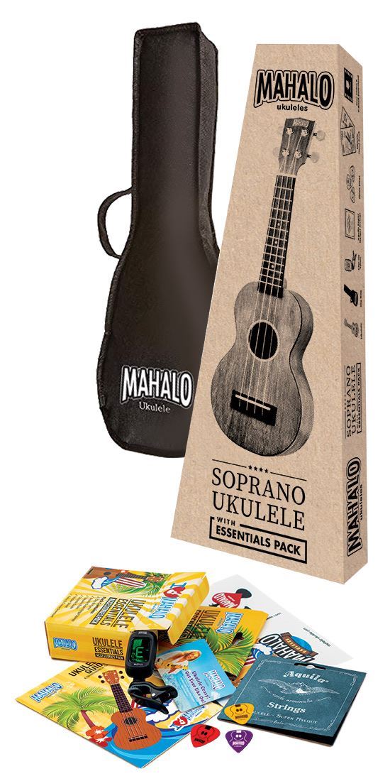 Mahalo MJ1TBRK Java Series Soprano Ukulele with Essentials Accessory Pack in Transparent Brown - Image 8