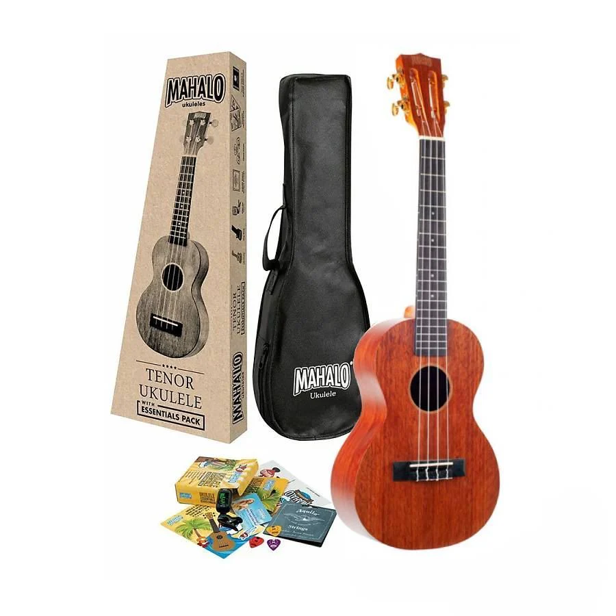 Mahalo MJ3TBRK Java Series Tenor Ukulele with Essentials Accessory Pack in Transparent Brown - Image 5