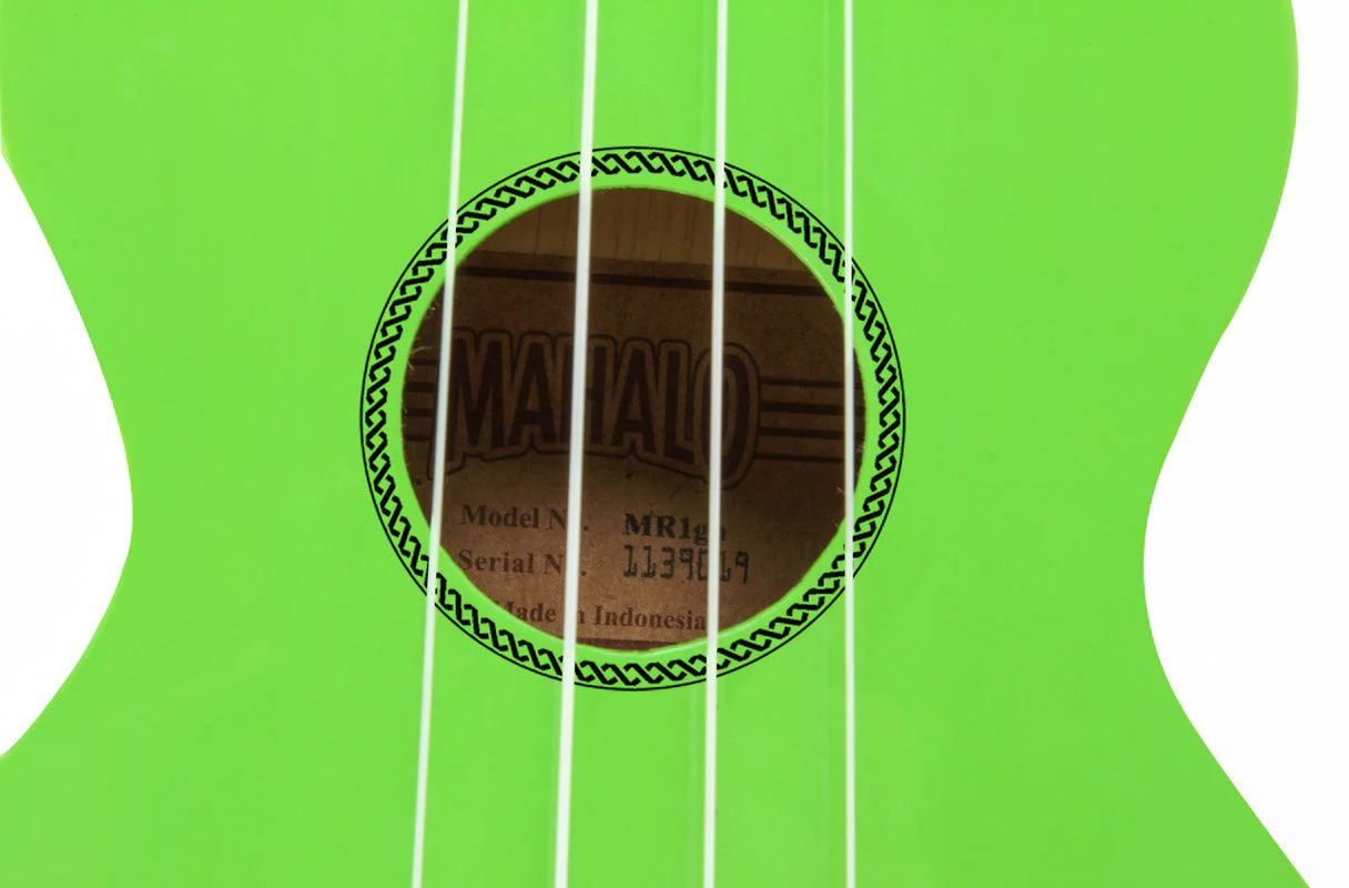 Mahalo MR1GN Rainbow Series Soprano Ukulele - Green - Image 8