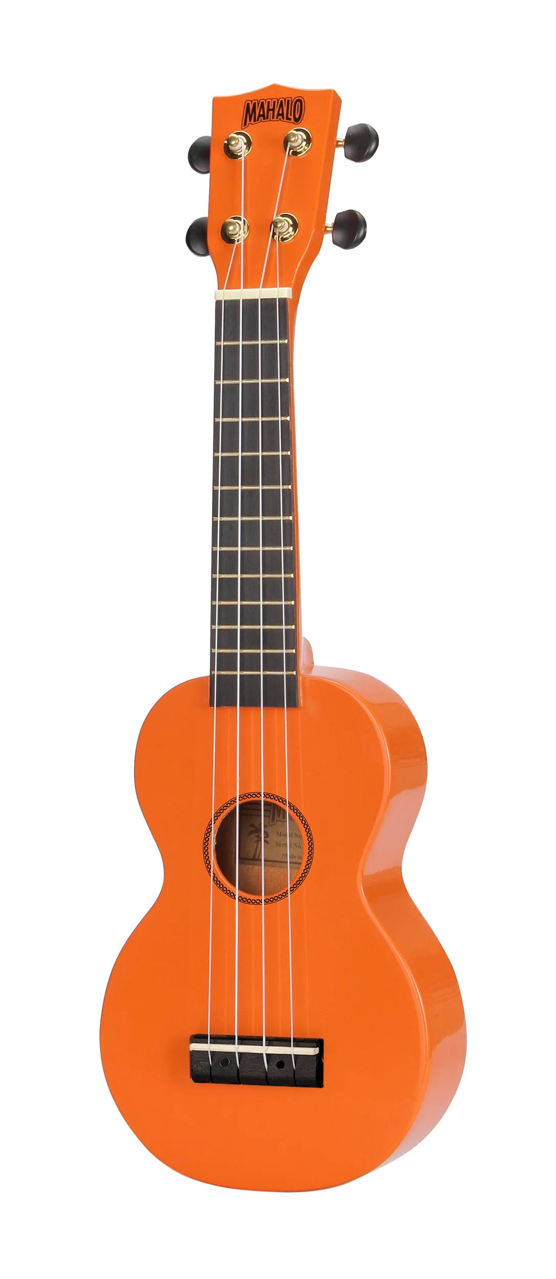 Mahalo MR1OR Rainbow Series Soprano Ukulele - Orange - Image 3