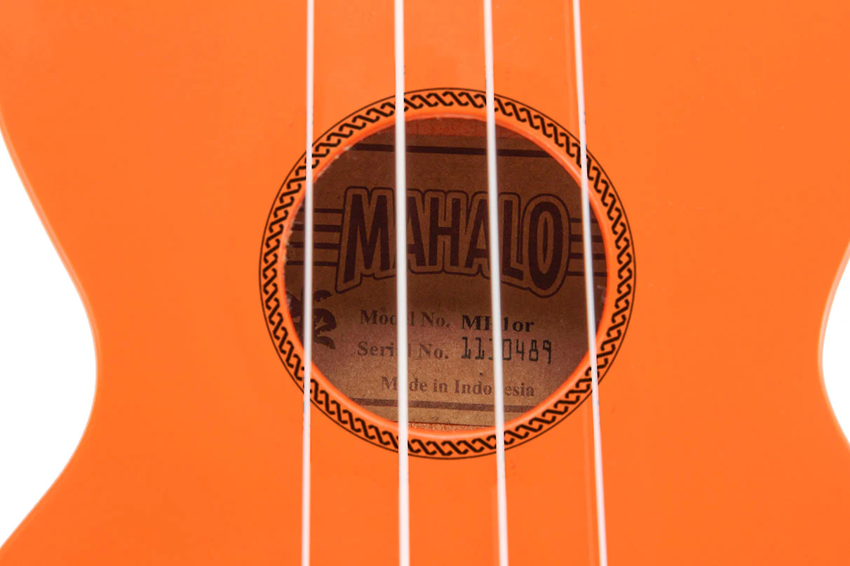 Mahalo MR1OR Rainbow Series Soprano Ukulele - Orange - Image 8