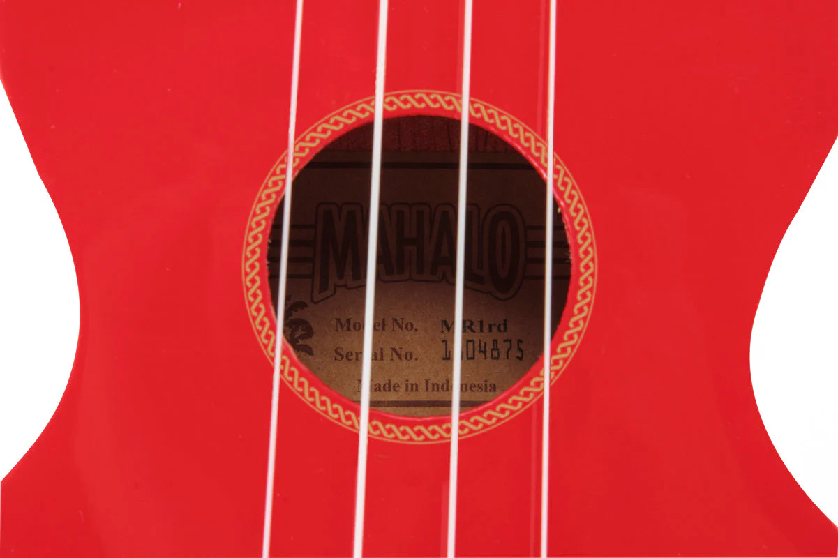 Mahalo MR1RD Rainbow Series Soprano Ukulele - Red - Image 8