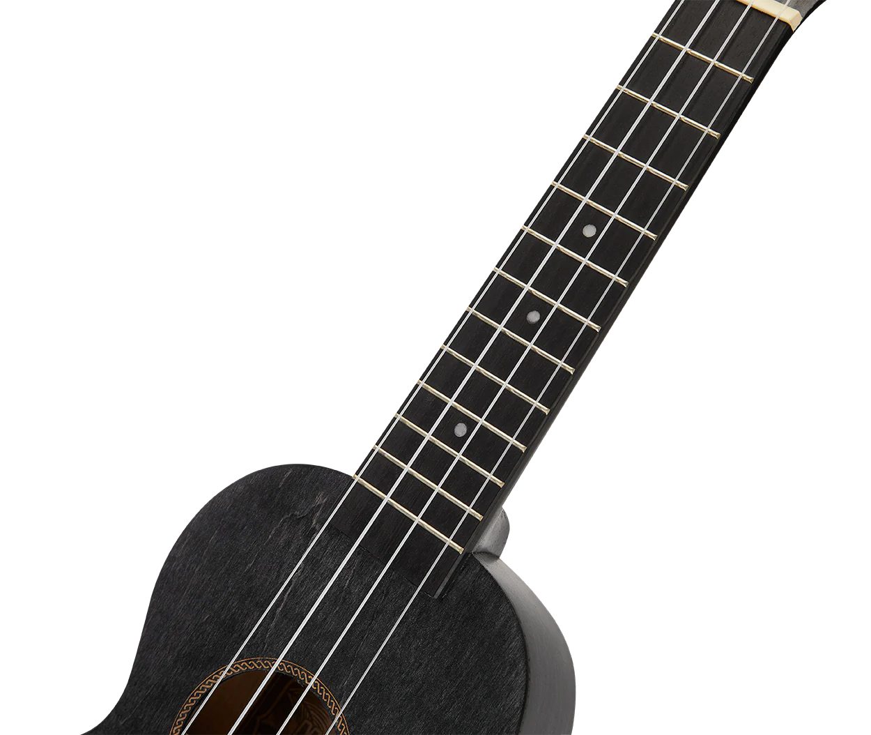 Mahalo MS1TBK Slimline Ukulele in Transparent Black - Image 7