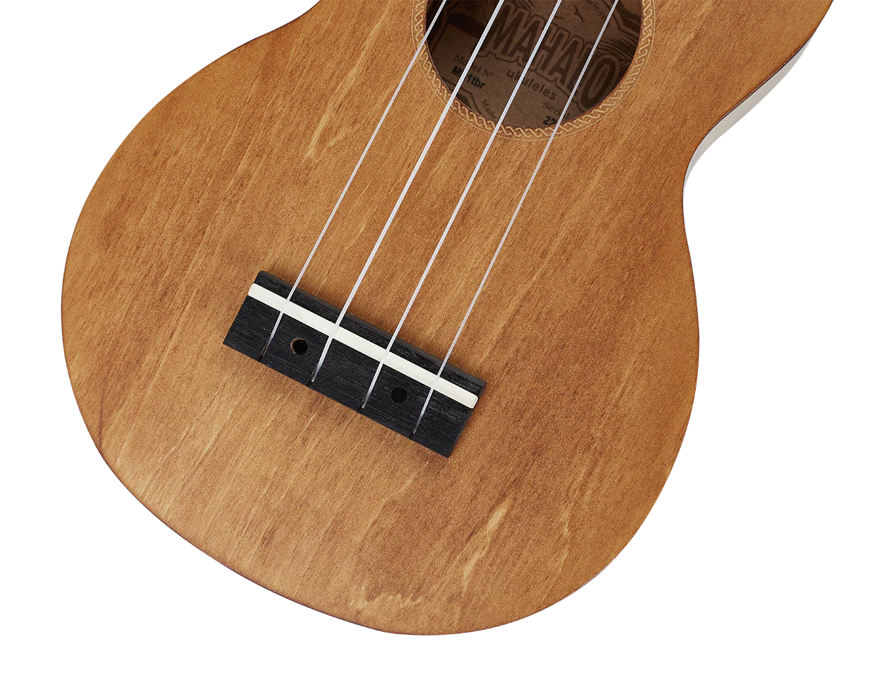 Mahalo MS1TBR Slimline Ukulele in Transparent Brown - Image 6