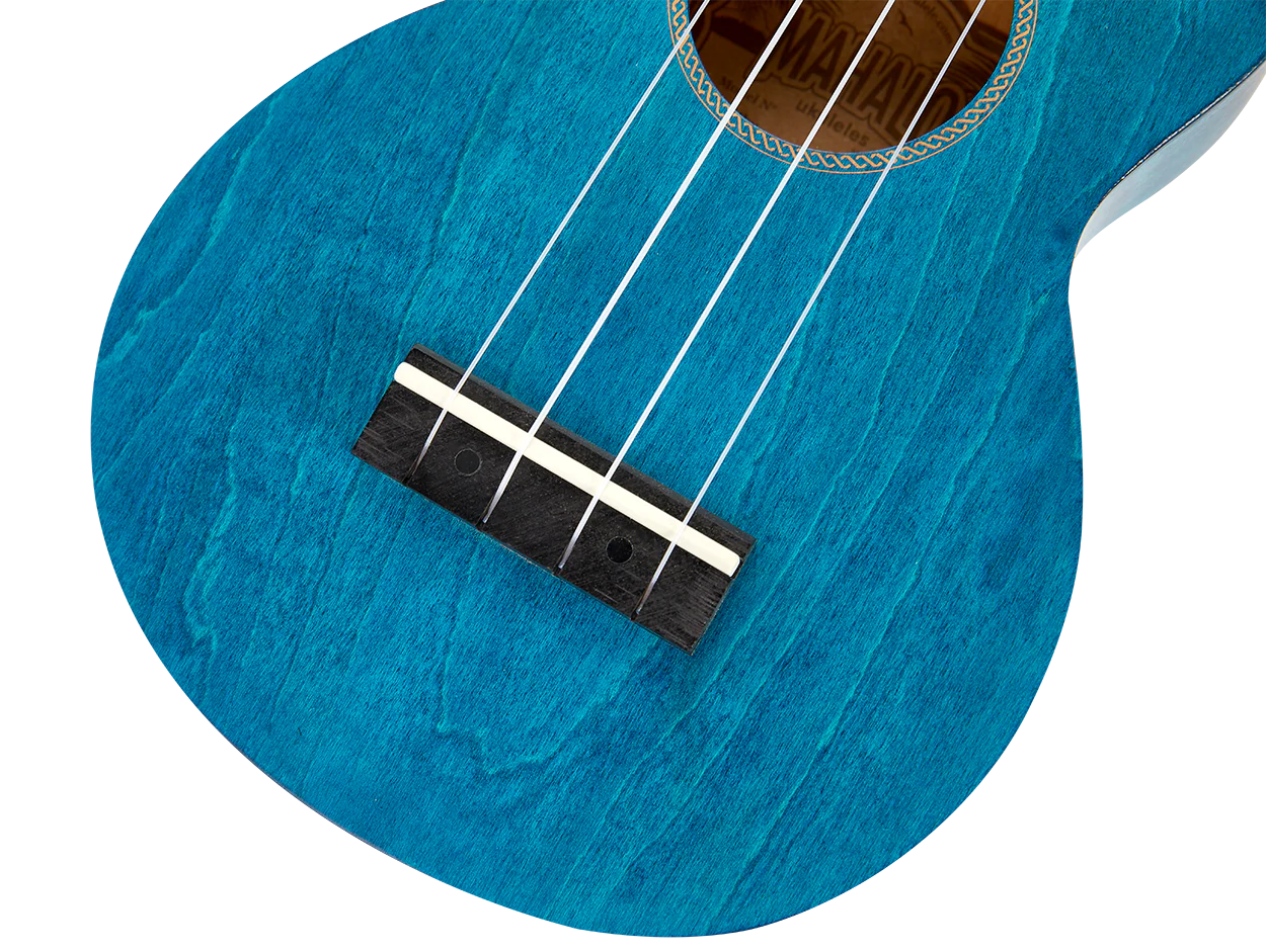 Mahalo MS1TBU Slimline Ukulele in Transparent Blue - Image 5