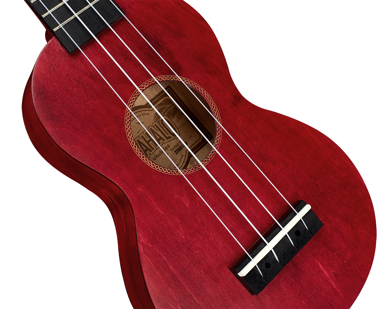 Mahalo MS1TRD Slimline Ukulele in Transparent Red - Image 7