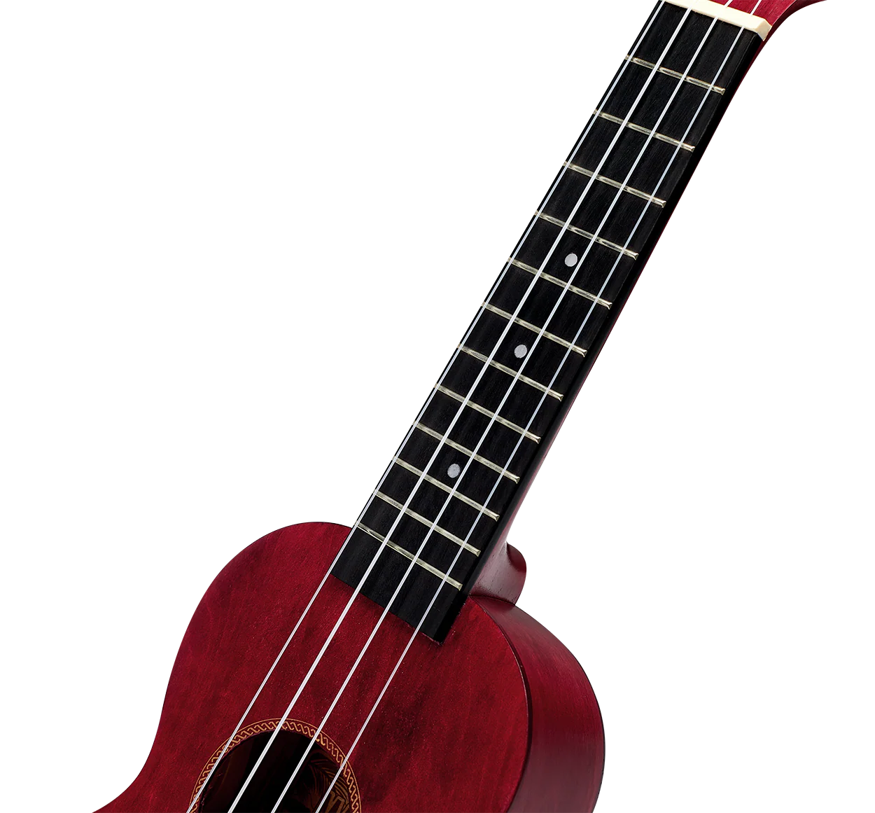 Mahalo MS1TRD Slimline Ukulele in Transparent Red - Image 8