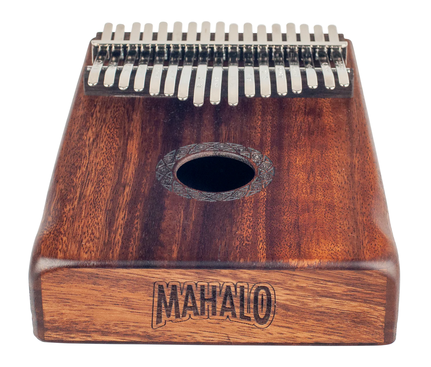 Mahalo Solid Trembesie Wood Traditional African Landscape Kalimba