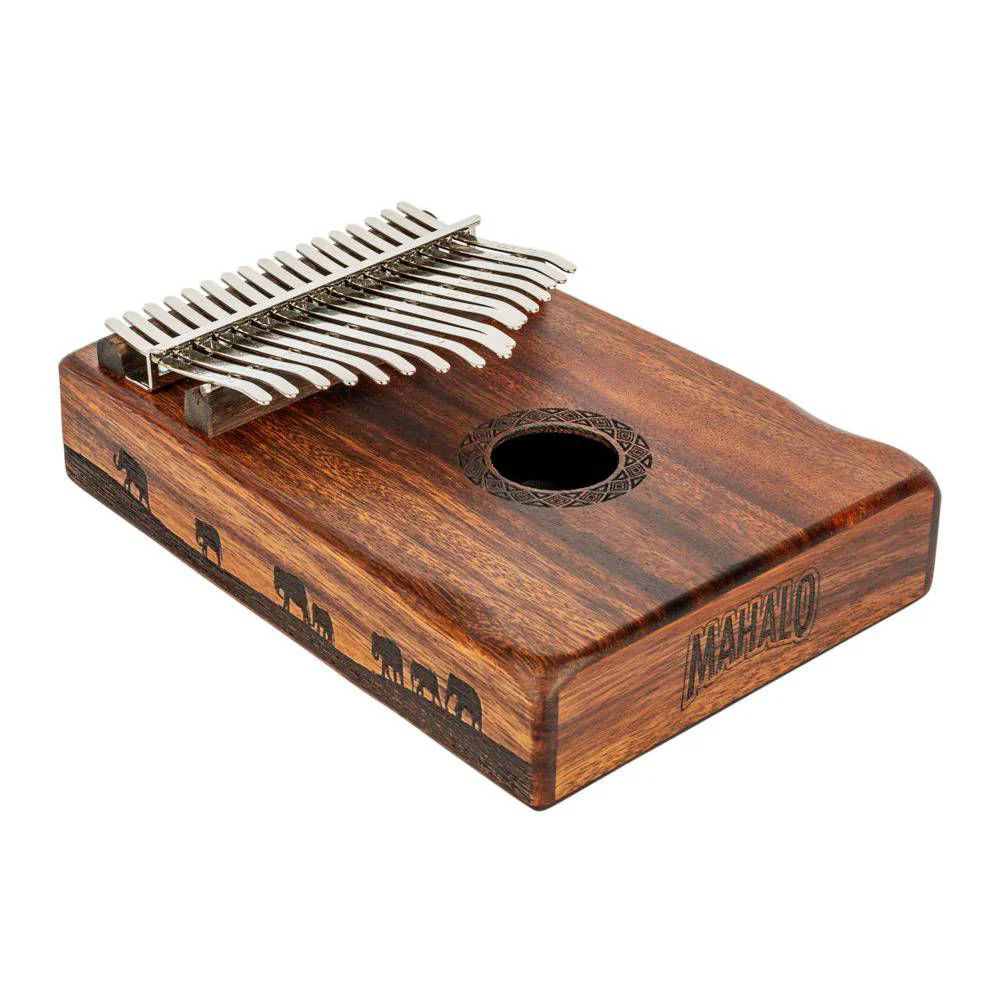 Mahalo Solid Trembesie Wood Traditional African Landscape Kalimba - Image 11