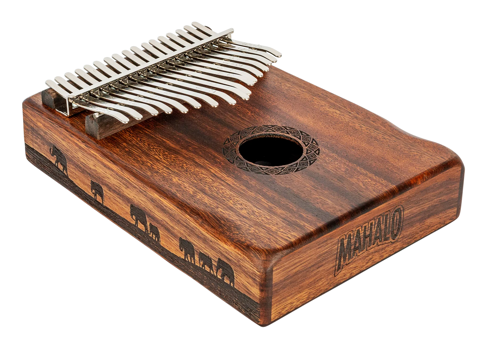 Mahalo Solid Trembesie Wood Traditional African Landscape Kalimba - Image 2