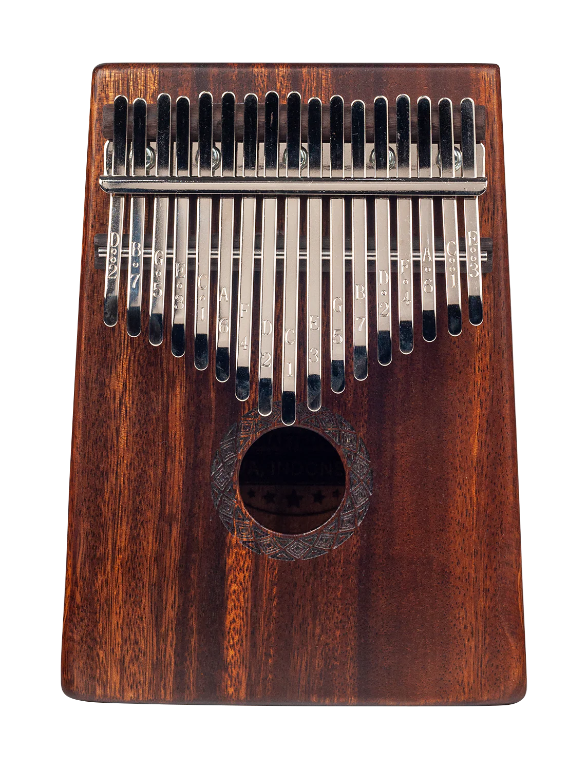 Mahalo Solid Trembesie Wood Traditional African Landscape Kalimba - Image 6