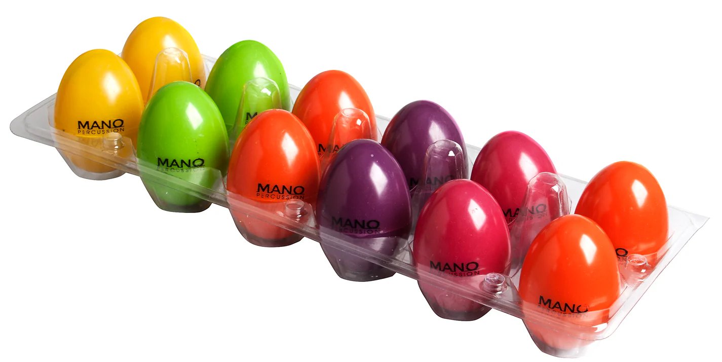 Mano Percussion EM112 Egg Maracas - 12 Pieces